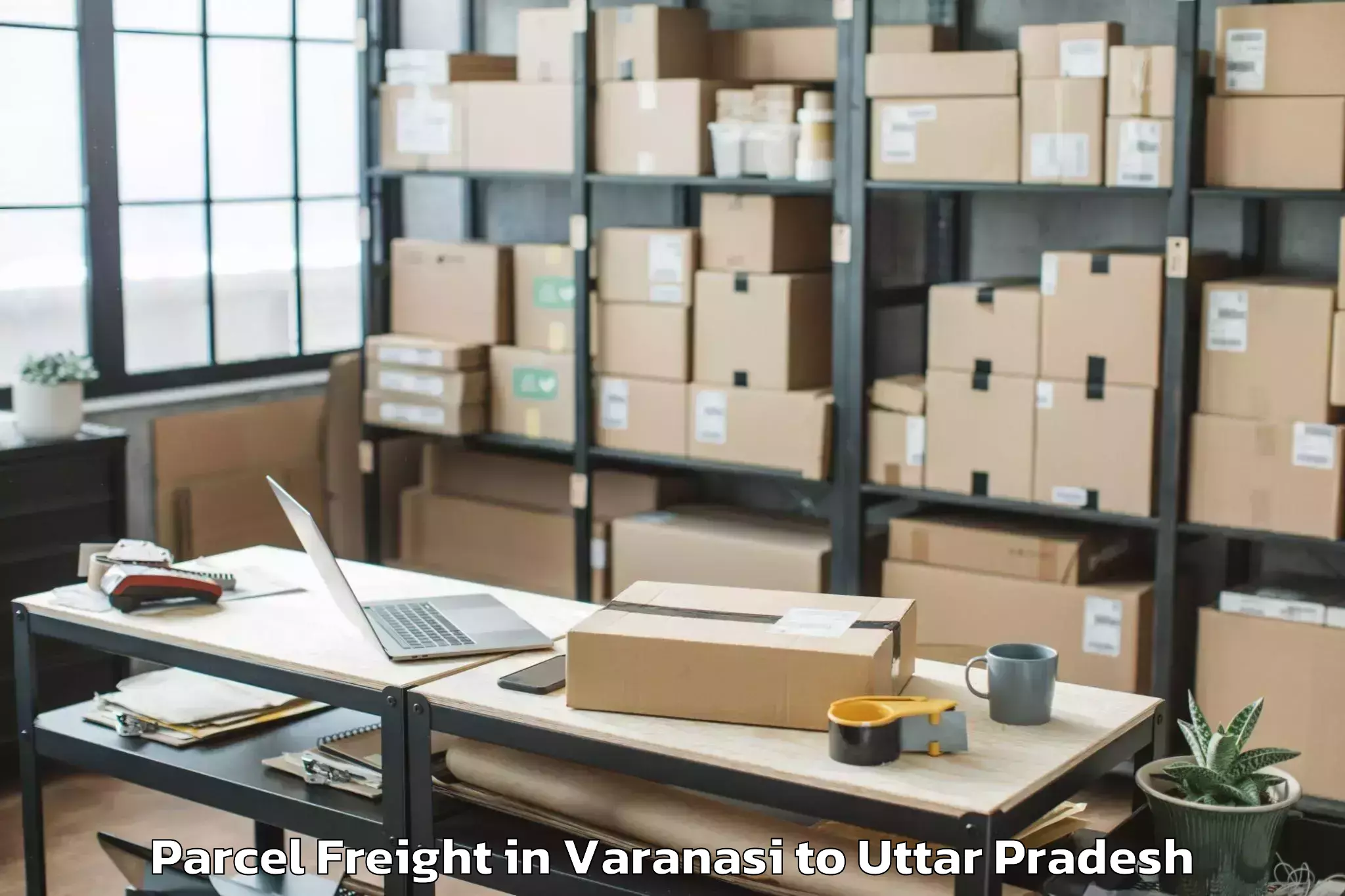 Trusted Varanasi to Kharkhauda Parcel Freight